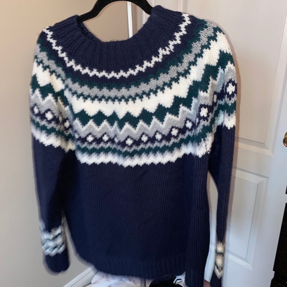 Banana Republic Navy and White Patterned Sweater - Picture 5 of 8